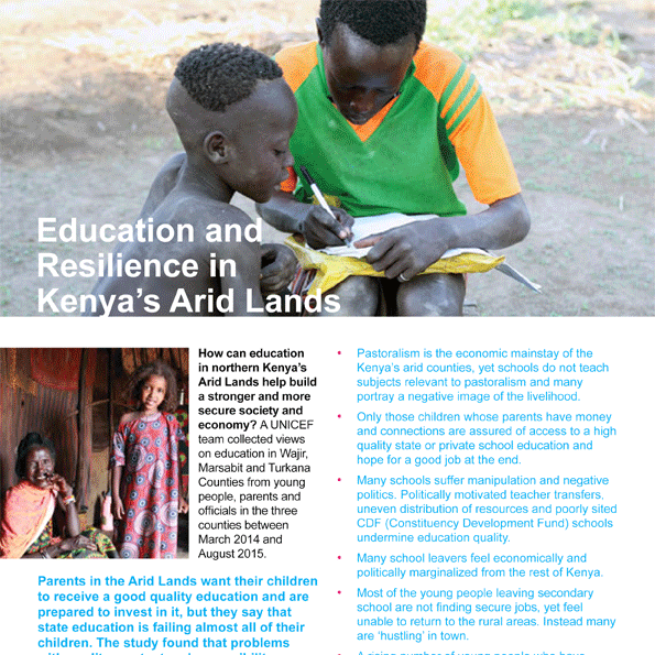 Education and Resilience in Kenya Arid Lands